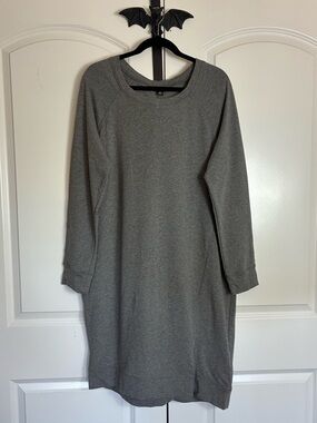 torrid Gray Long Sleeve Sweatshirt Small Slit Dress NWT size 1X